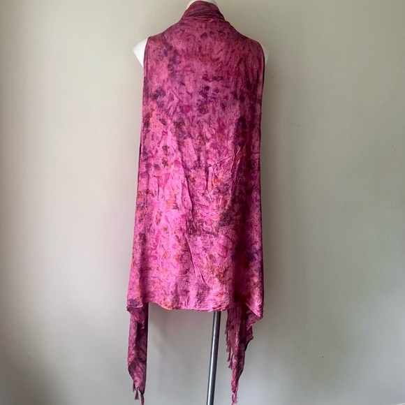 🌼 UO Urban Renewal Floral Batik Fringed Open Front Kimono Top OS - Picture 7 of 7